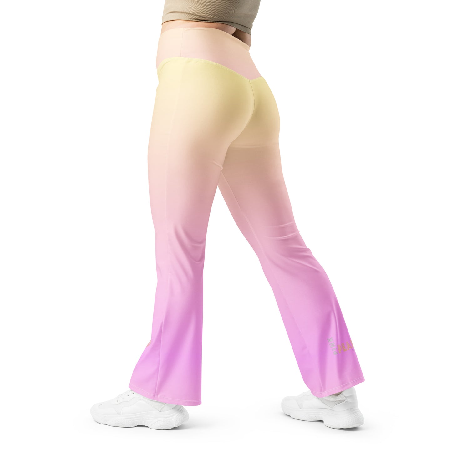 Leggings évasés "Pink Pearl" yellow