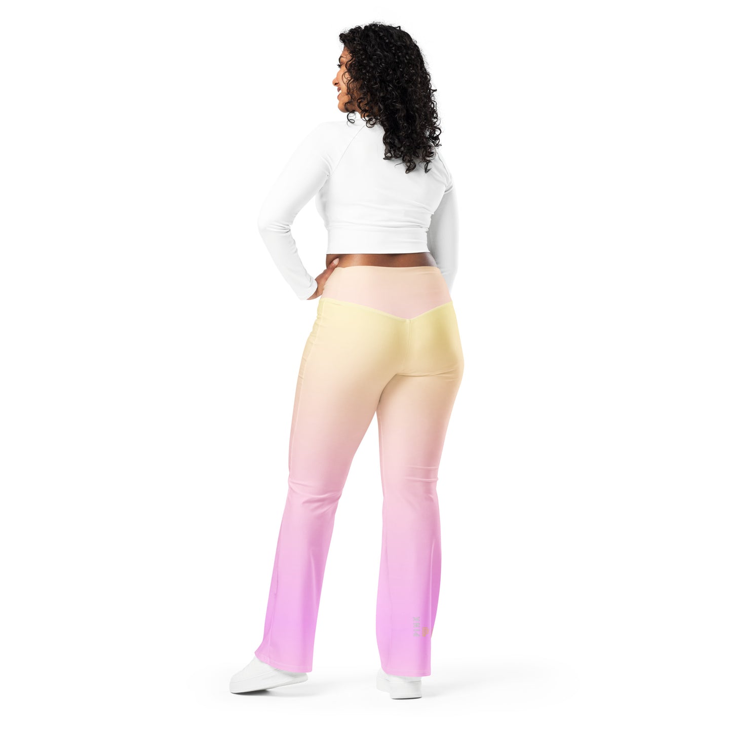 Leggings évasés "Pink Pearl" yellow