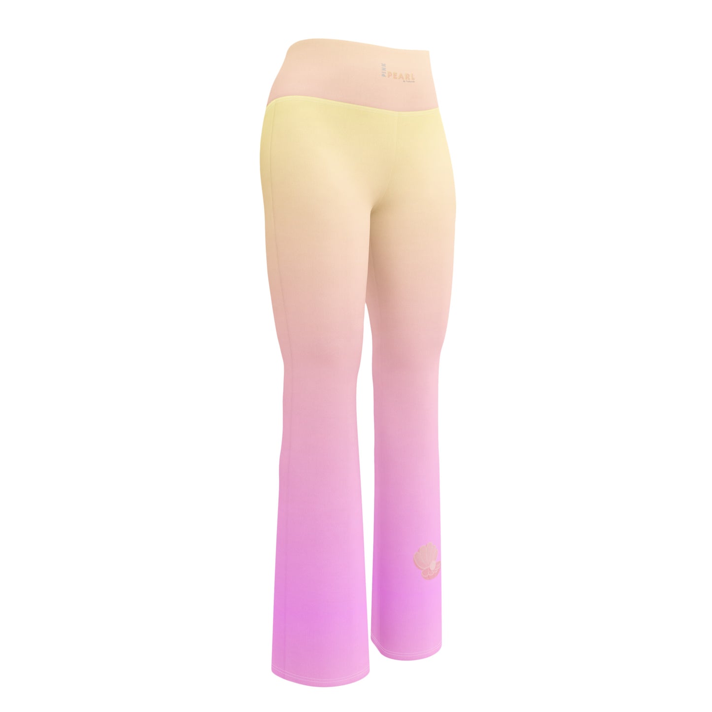 Leggings évasés "Pink Pearl" yellow