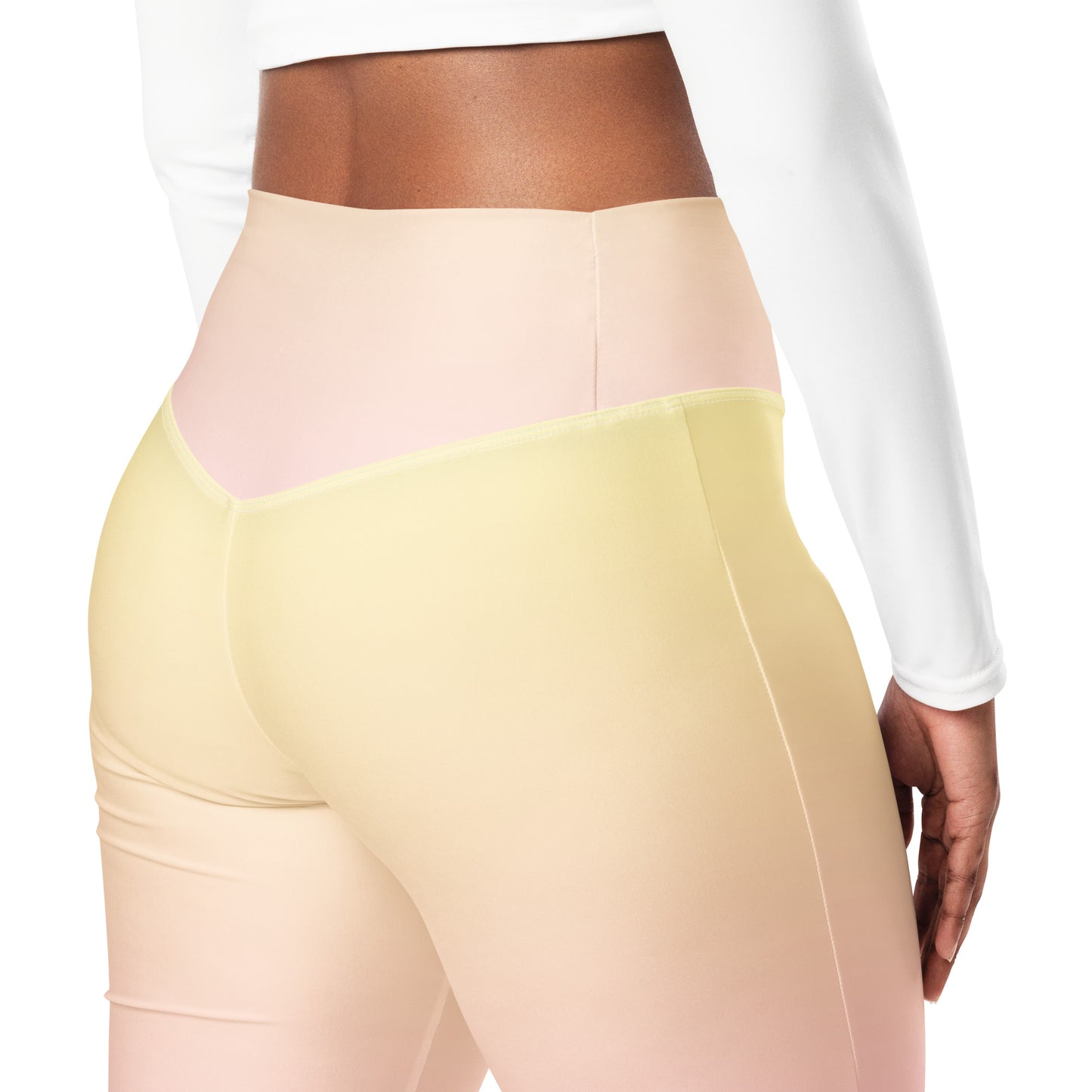 Leggings évasés "Pink Pearl" yellow