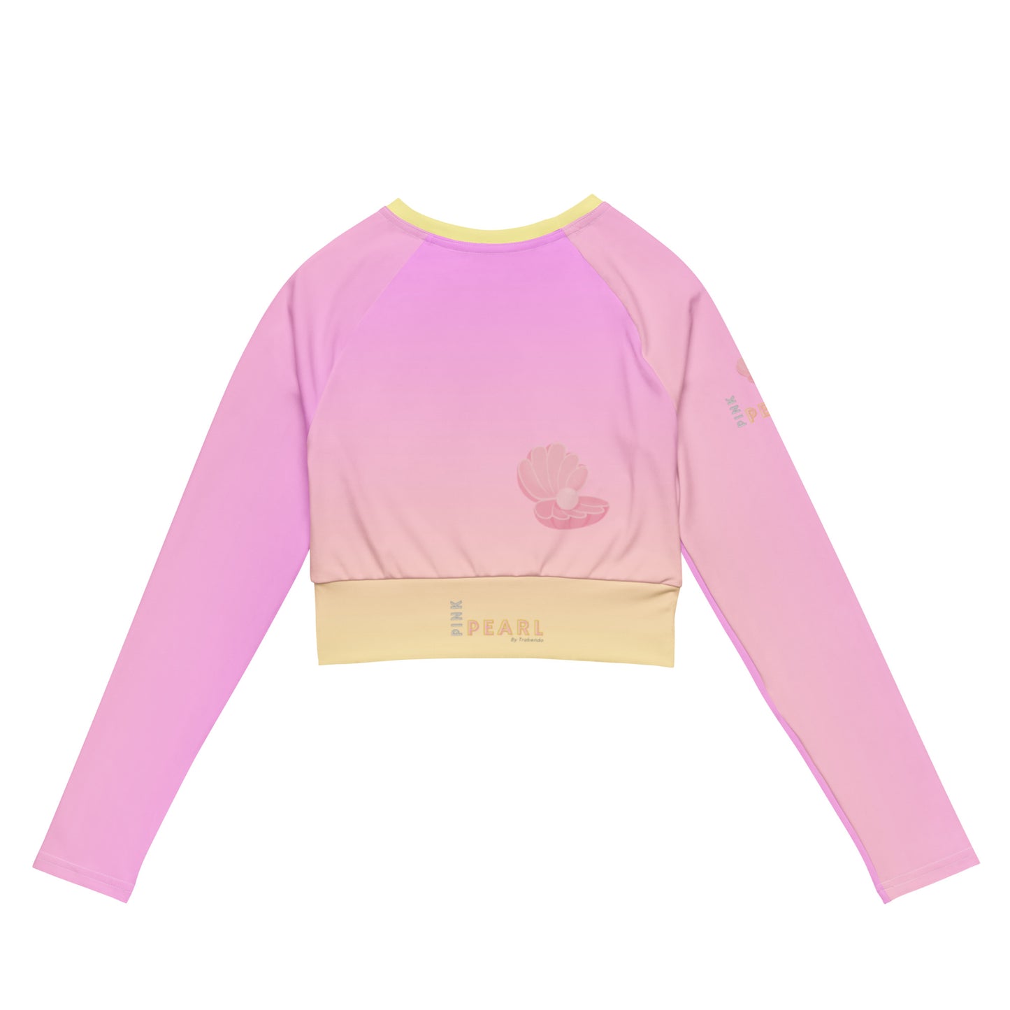 Haut court "Pink Pearl"yellow (Crop top )à manches longues