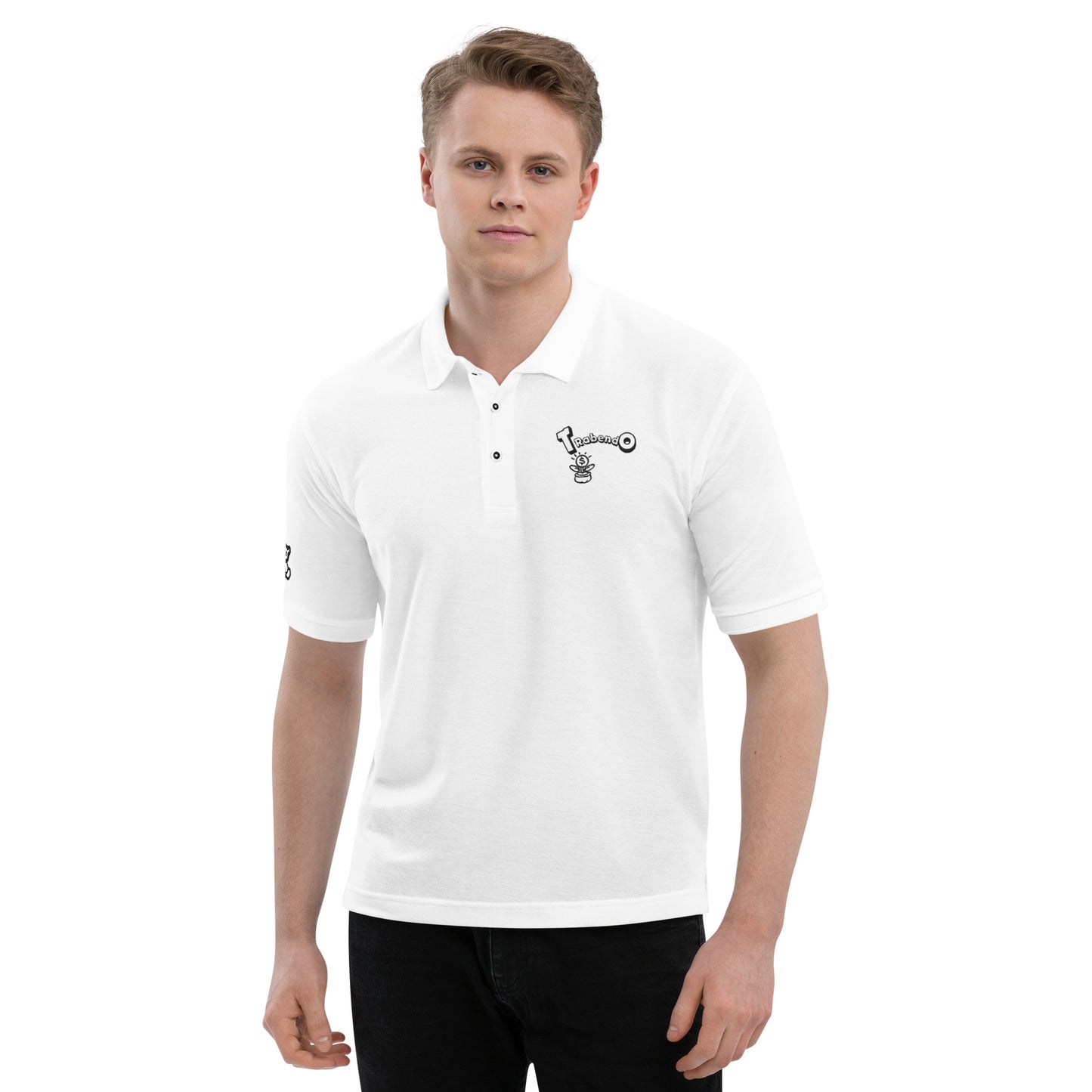 Polo Brodé Terrain white