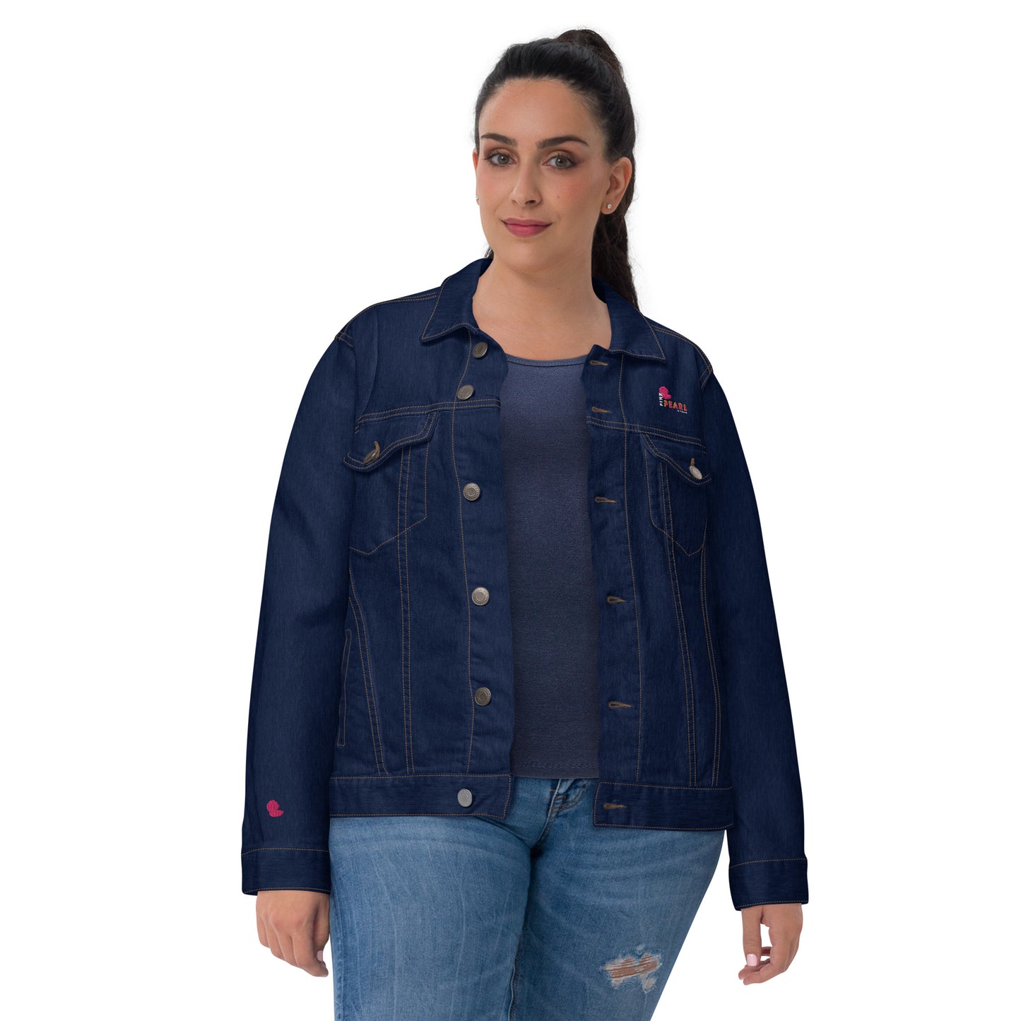 Veste denim Pink Pearl de Trabendo (femme)