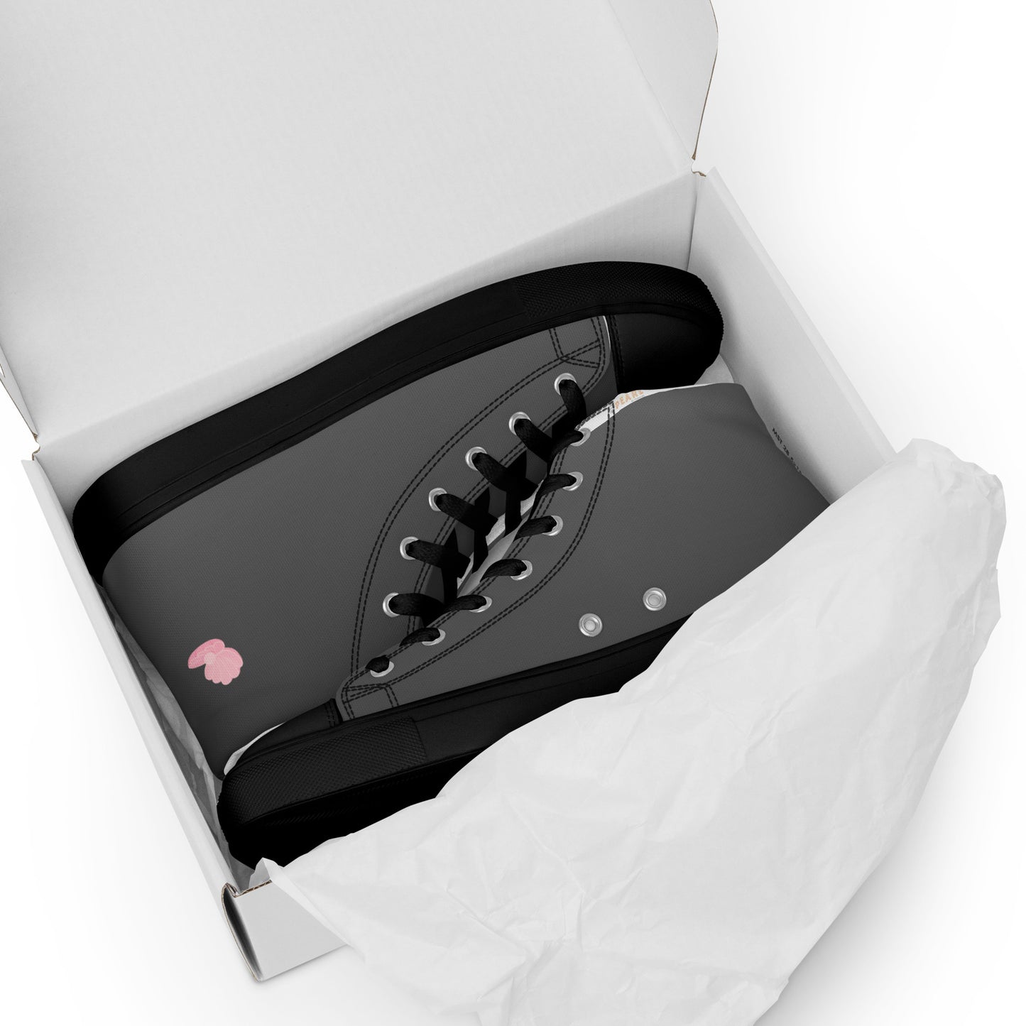 Baskets hautes en toile "Pink Pearl " Black 01(coupe femme)